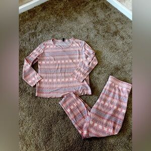 Ambrielle Pink Pajama Set Cozy Sleepwear